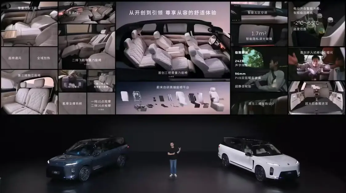 中国市场尺寸最大纯电suv：全新蔚来es8发布 售价41.68万起，租电30.88万元起