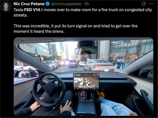 特斯拉v14终于来了！整合robotaxi技术 马斯克：fsd有了意识