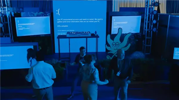 苹果幽默新广告“蓝屏死机”嘲讽微软windows：称mac更安全