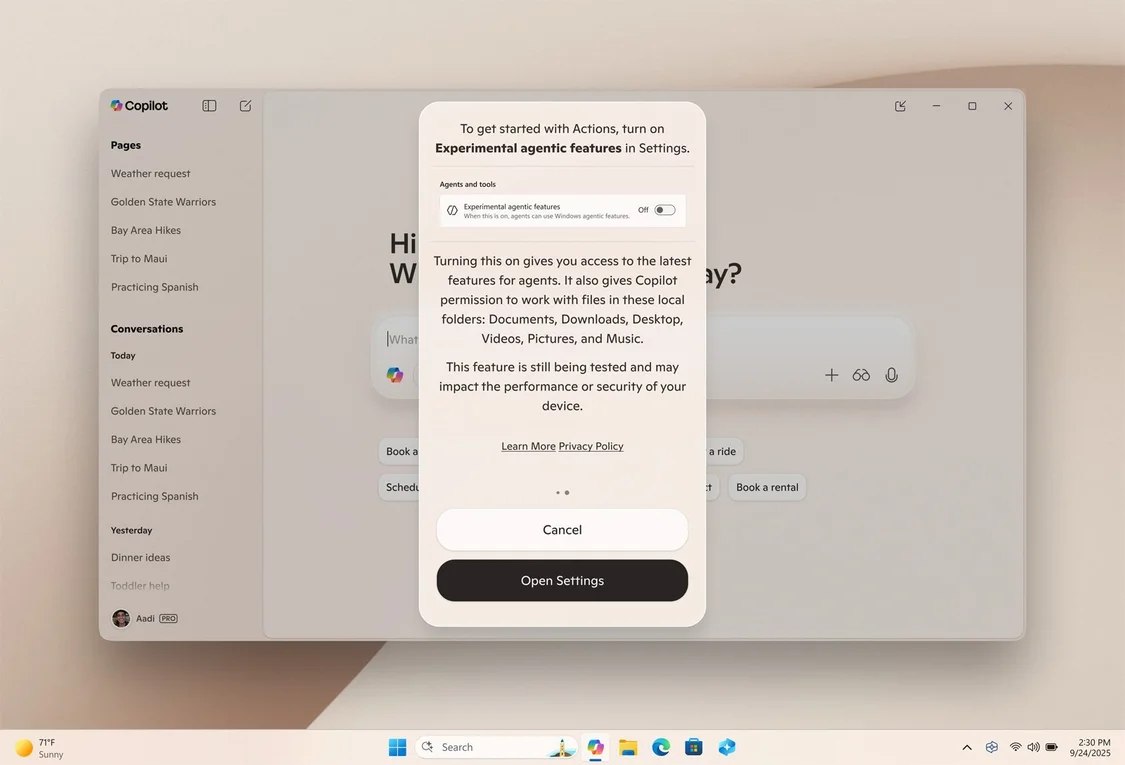 微软win11迎来“ai 管家”:像真人一样完成桌面任务